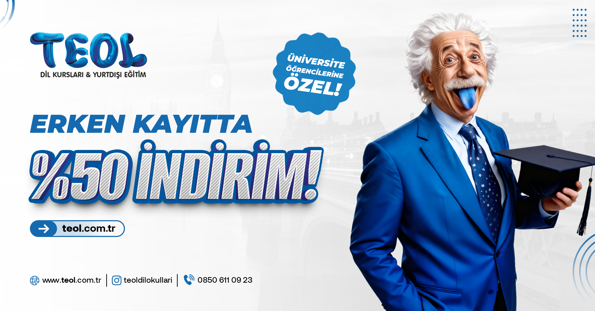 ÜNİVERSİTE ÖĞRENCİLERİNE ÖZEL %50 İNDİRİM