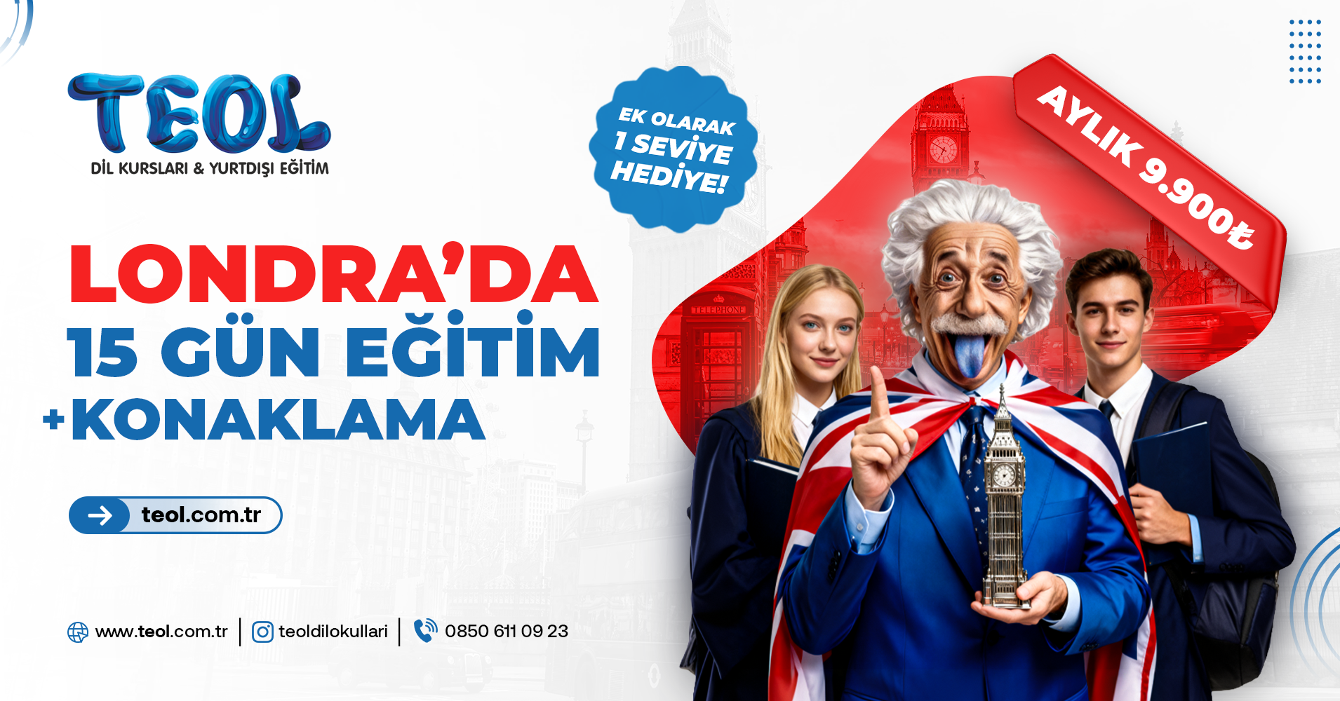 Aylık 9.900 TL’ye Londra’da Eğitim ve Konaklama Fırsatı!